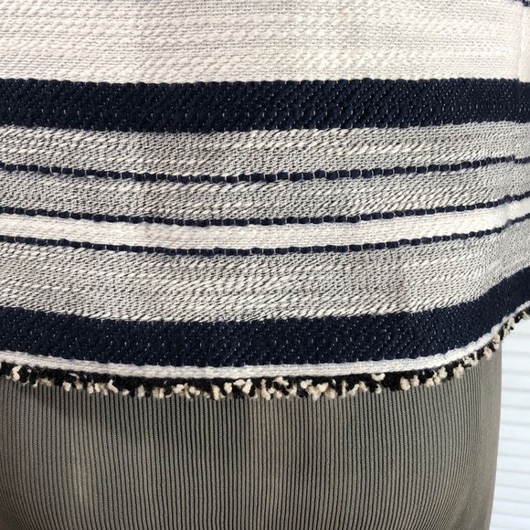 Limited Blazer Textured Striped Navy and Cream 4P - Picture 5 of 8